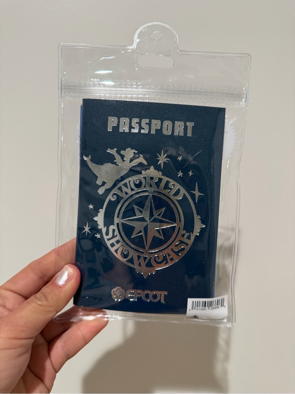 Disney EPCOT World Showcase Passport - Navy with Silver Foil